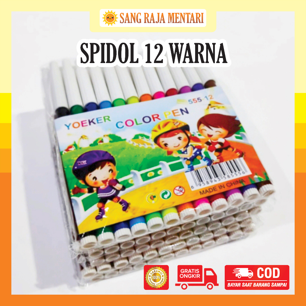 

Spidol 12 Warna Colour Pen