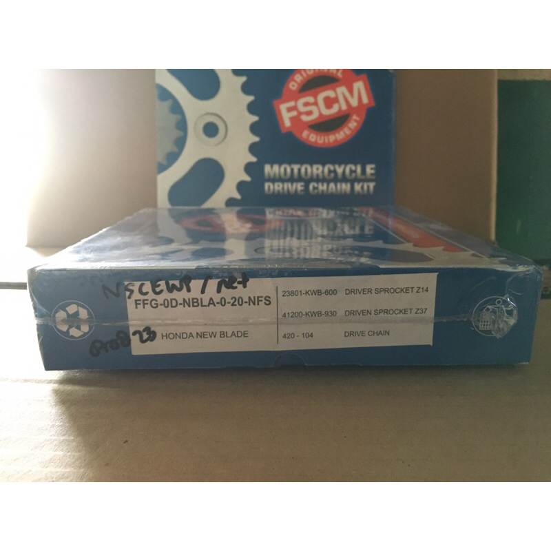 GEAR SET / RANTAI PAKET (KWW) BLADE NEW, REVO ABSOLUTE 110 MEREK FSCM