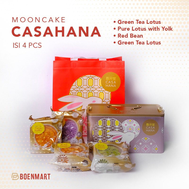 Mooncake Casahana Malaysia (Kue Bulan) isi 4 (Gold)