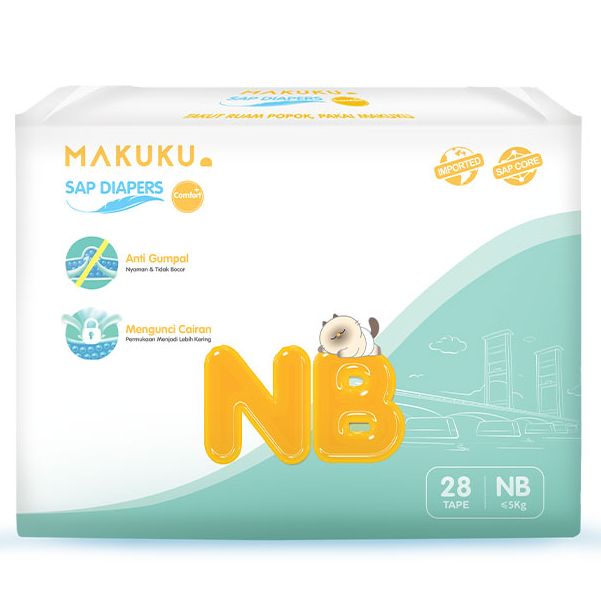 MAKUKU SAP DIAPERS size NB, S, M, L,XL Popok Bayi MAKUKU