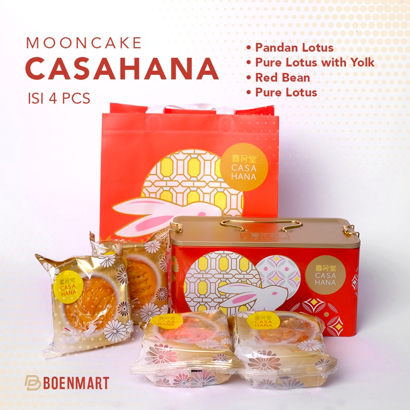 Casahana Mooncake Malaysia (Kue Bulan) isi 4 (Red)