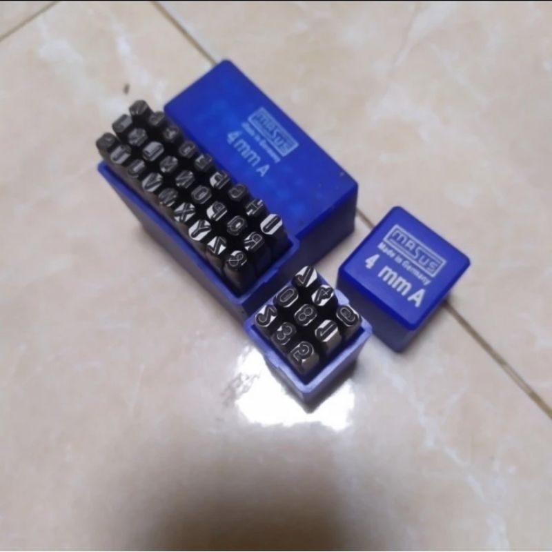 angka ketok dan huruf ketok 2mm, untuk ketok mesin MASUS