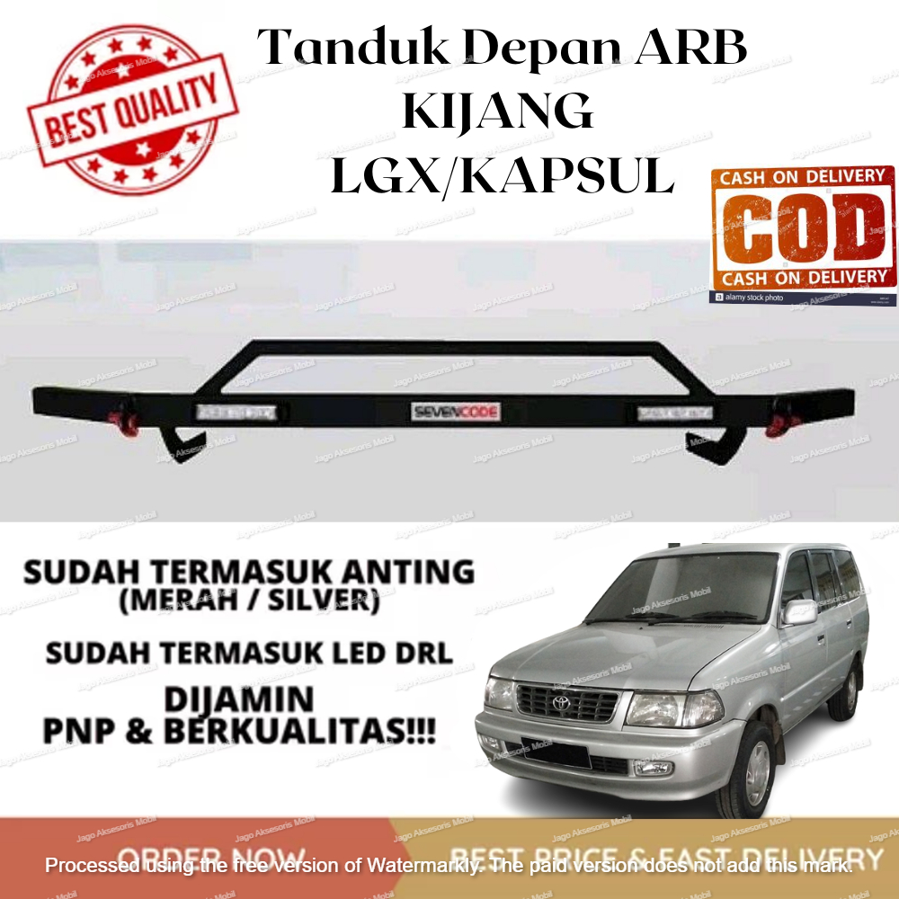 TANDUK TOWING DEPAN BELAKANG BESI BAR PELINDUNG BEMPER MOBIL KIJANG LGX/KAPSUL