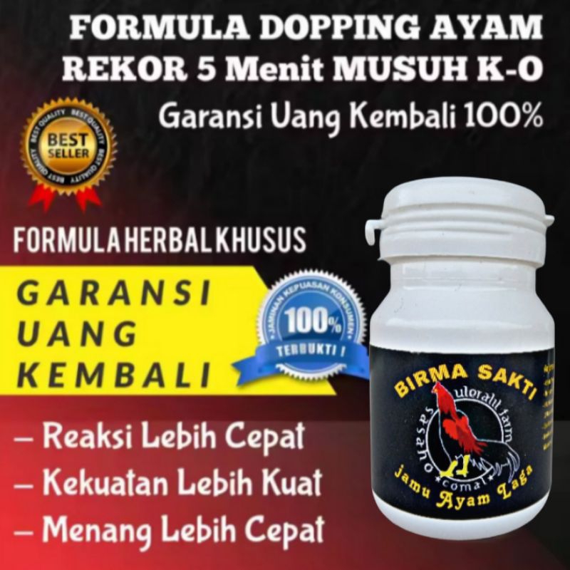 DOPING AYAM LAGA BIRMA SAKTI ISI 50 KAPSUL ORIGINAL PRODUCT THAILAND suplement ayam bangkok vitamin 