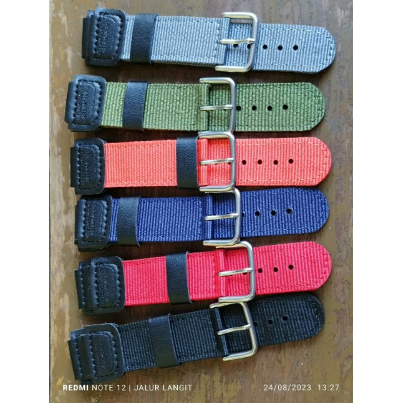 Strap nylon kanvas Tali Jam Tangan Casio AE-1000 AE-1000W AE-1100 AE-1200 AE-1300 AE1000 AE1200 AE13