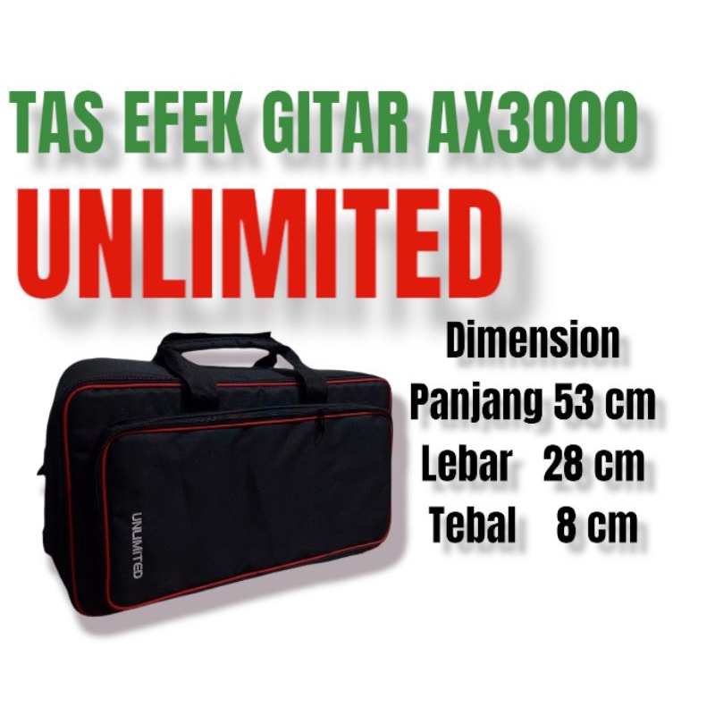 TAS EFEK GITAR AX 3000, BOSS GT 8 panjang 53 cm c 28cm x 8 cm