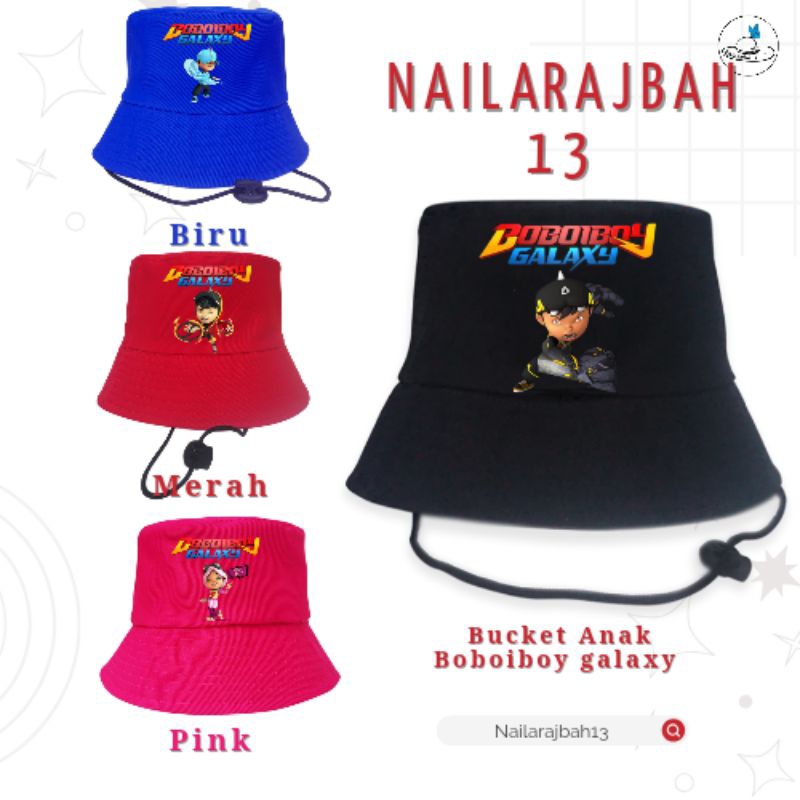 TOPI BUCKET ANAK BOBOIBOY GALAXY || BOBOIBOY API || BOBOIBOY AIR || BOBOIBOY BATU || BOBOIBOY YAYA