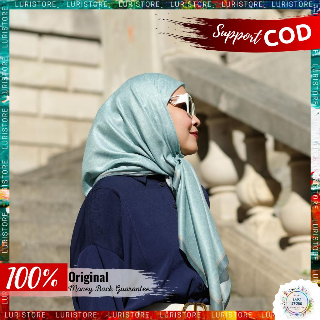 KERUDUNG DEENAY ORI KARA Jilbab Hijab Voal Motif Segi Empat Segiempat Terbaru