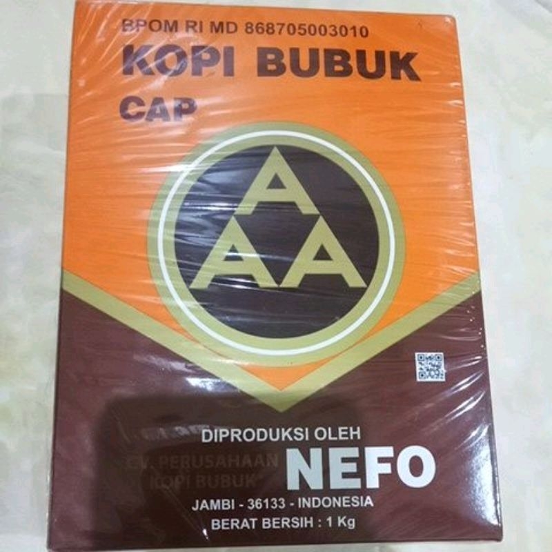 

Kopi Bubuk Cap AAA Nefo Khas Jambi 1Kg / 1000 Gram Harum dan Wangi