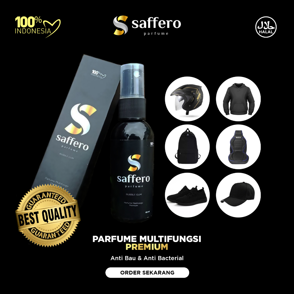 Parfum Sepatu / Shoe Parfume / Pembersih Sepatu anti Bakteri / Parfum Helm dan Jacket / 60ML (Saffer