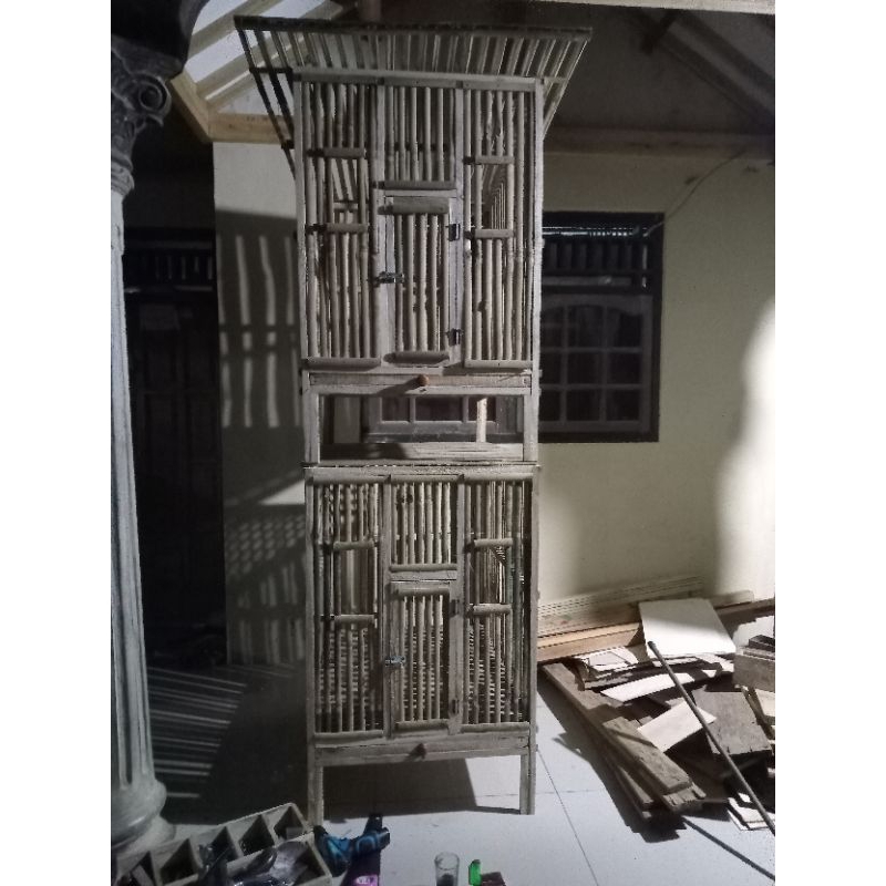 kandang ayam bambu bongkar pasang