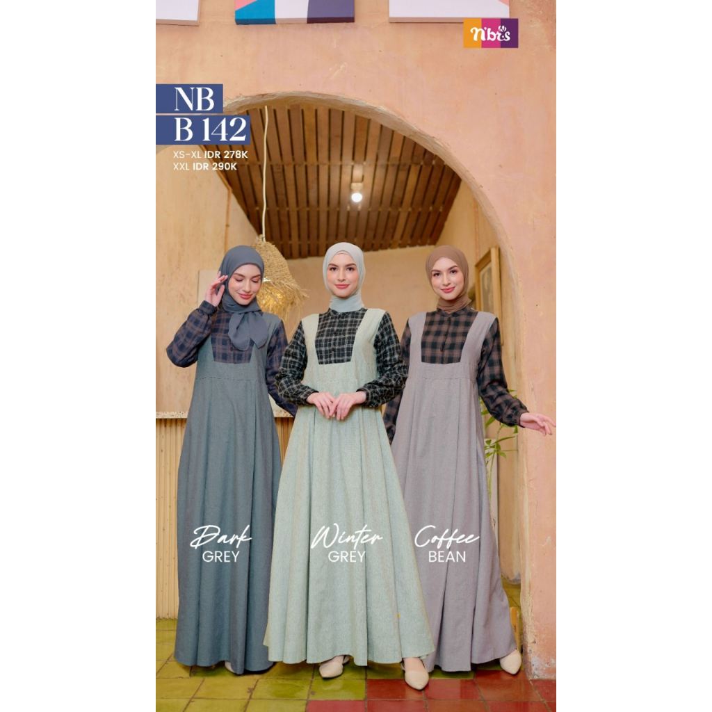 GAMIS DEWASA TERBARU NIBRAS NB B142 | GAMIS NIBRAS 2023