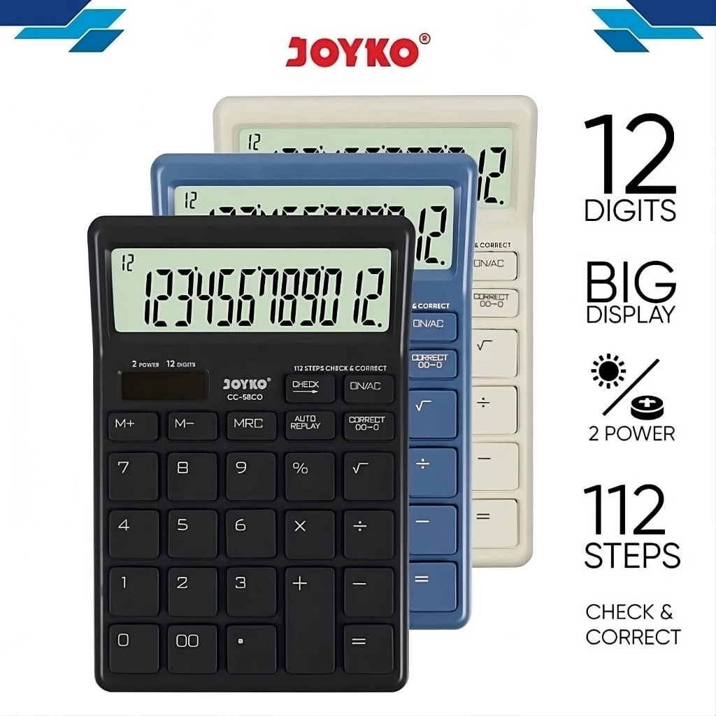 

Anekasalim - Kalkulator / Calculator Joyko CC-58CO 12 Digits