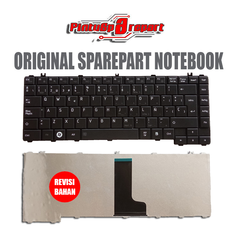 Keyboard Toshiba C640 C600 L640 L635 L645 L735 L745 Hitam Original