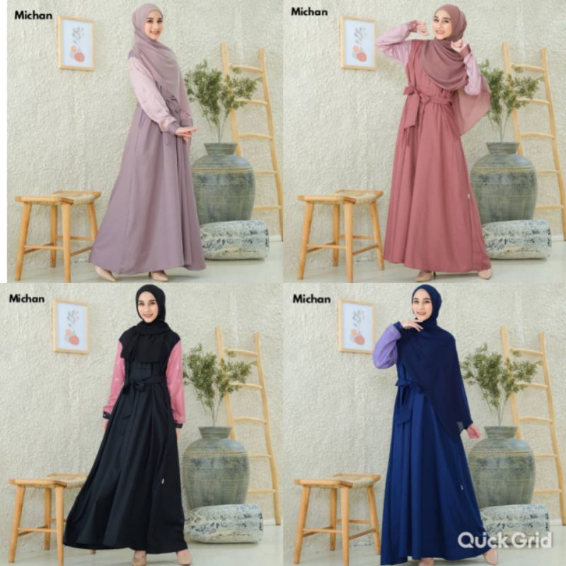 Baju muslim katun toyobo gamis katun toyobo gamis katun ibu menyusui Dhira Michan gamis michan gamis