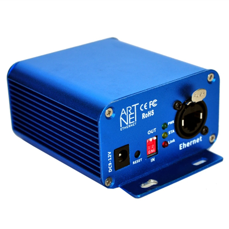 Artnet Dmx / Ethernet Node Lighting 2 Port 1024 Channel Dmx512 Controller  Stage Lighting Dmx Node