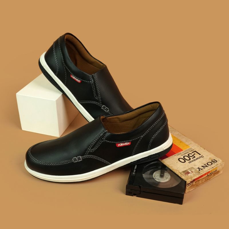 Sepatu Kulit JOEMEN J 21 Fashion Slip On Pria Kerja Kantor