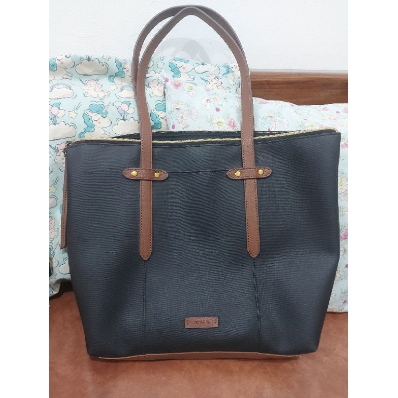PRELOVED FOSSIL BAG FELICITY TOTE BLACK