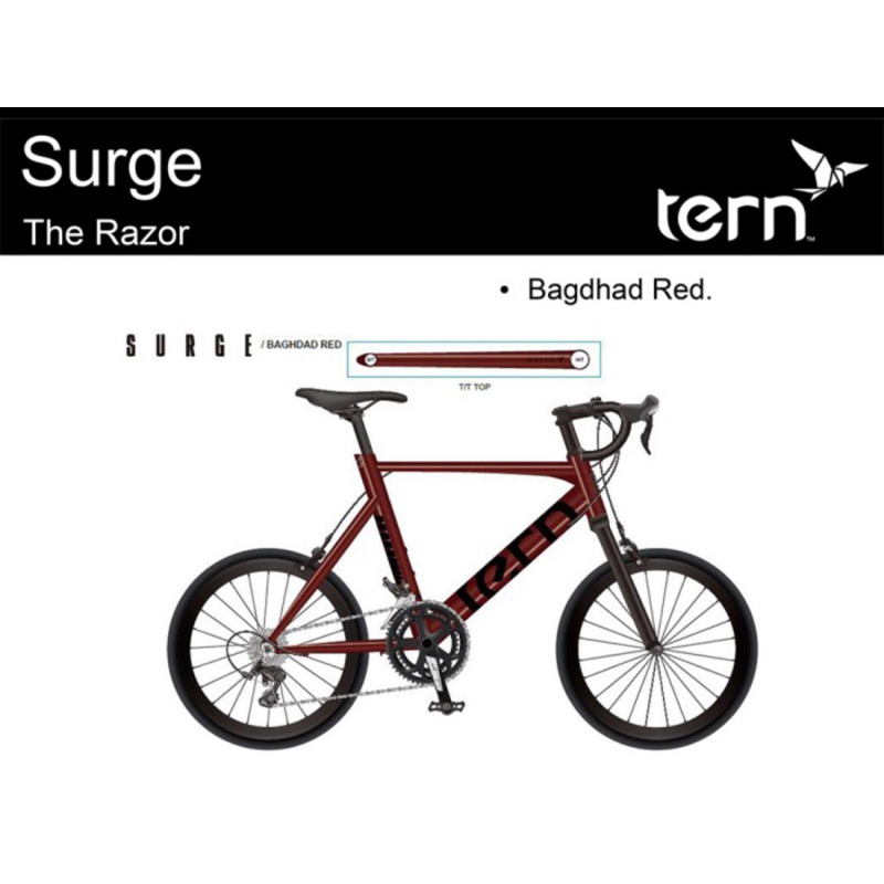 Preloved Tern Surge Minivelo Baghdad Red