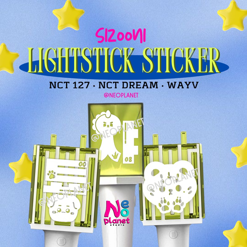 [neoplanet] (READY STOCK) SIZOONI STICKER LIGHTSTICK NCT 127 DREAM WAYV DECORATION KONSER THE UNITY 