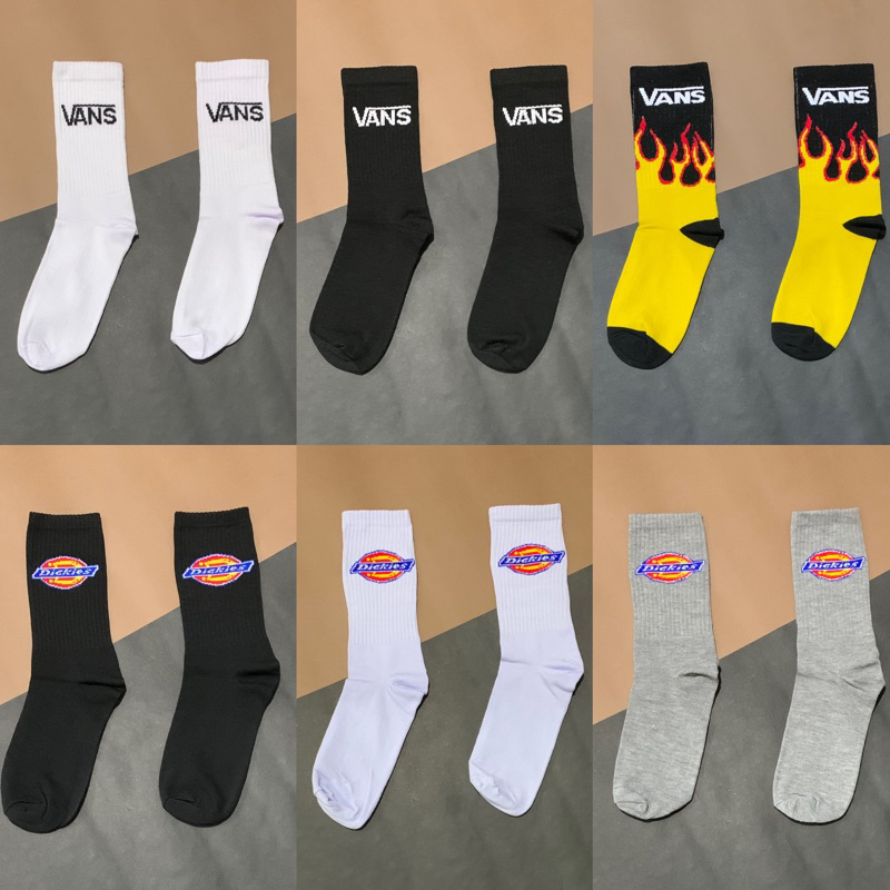 Kaos Kaki Motif Distro Dickies & Vans