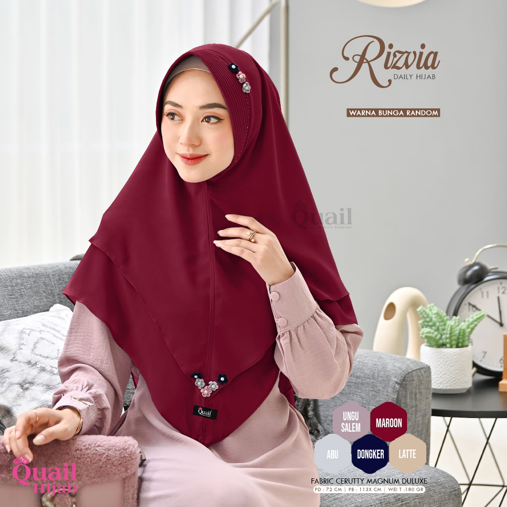 Quail Hijab - RIZVIA DAILY HIJAB ORI QUAIL