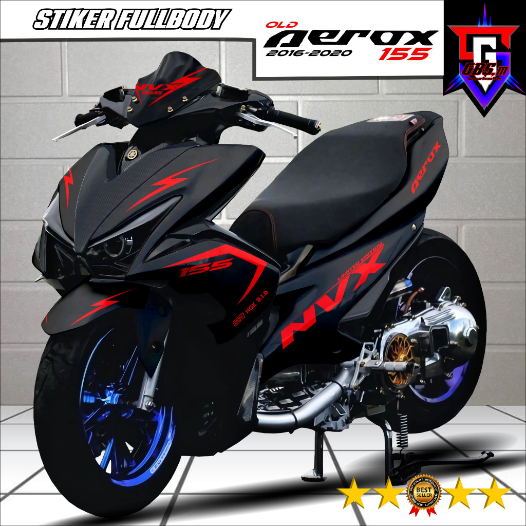 COD Decal Sticker - Variasi Motor Yamaha Aerox 155 Old Fullbody Aerox 155 Lama Terlaris Desain NVX