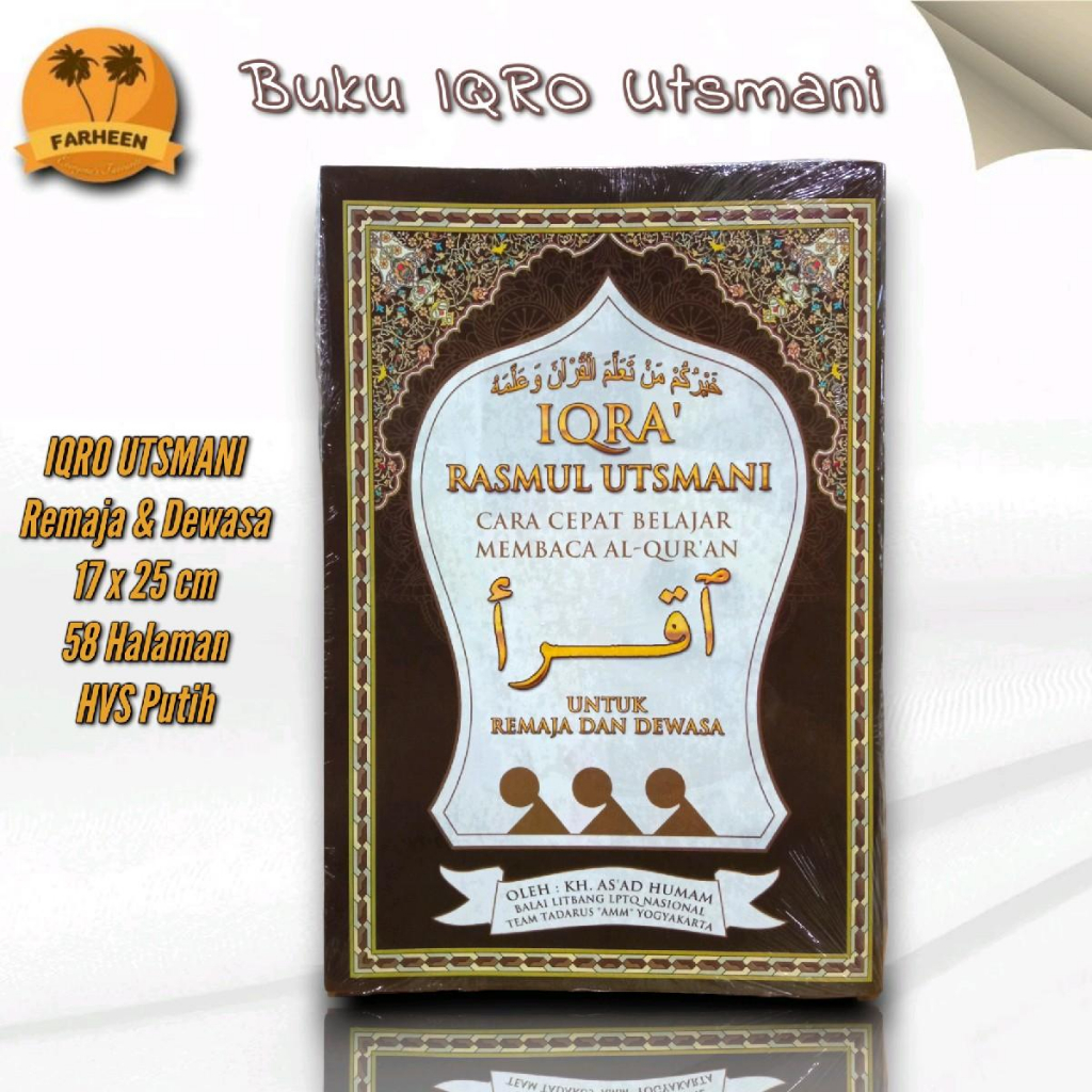 Buku IQRO RASM UTSMANI Untuk Remaja & Dewasa Buku IQRO Utsmani BESAR IQRA UTSMANI