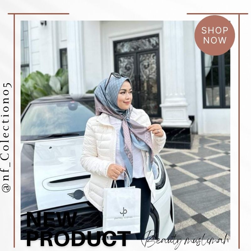 TERMURAH  Dina SERIES BY JOURNEY || Hijab segiempat terbaru journey || hijab jilbab kerudung segiemp