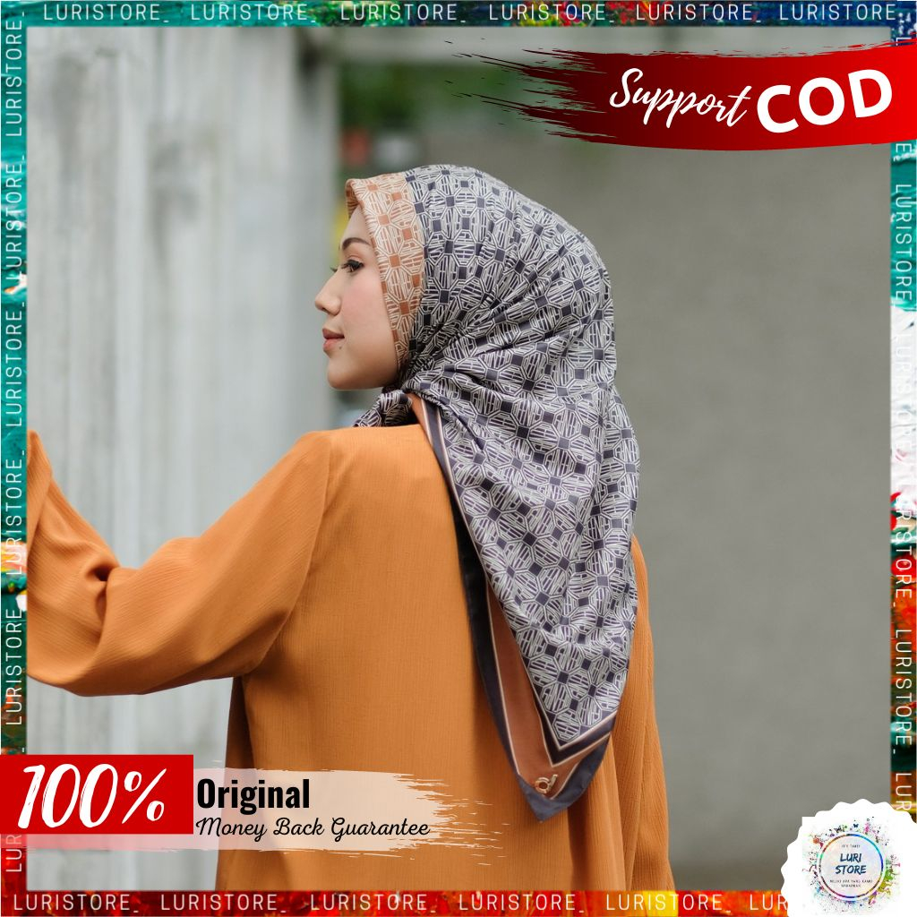 KERUDUNG DEENAY ORI HUMEERA ARABIAN SPICE Jilbab Hijab Voal Motif Segi Empat Segiempat Terbaru