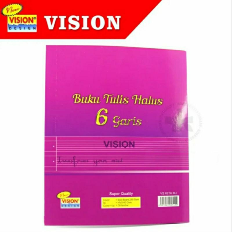 

Buku Tulis Halus 6 Garis