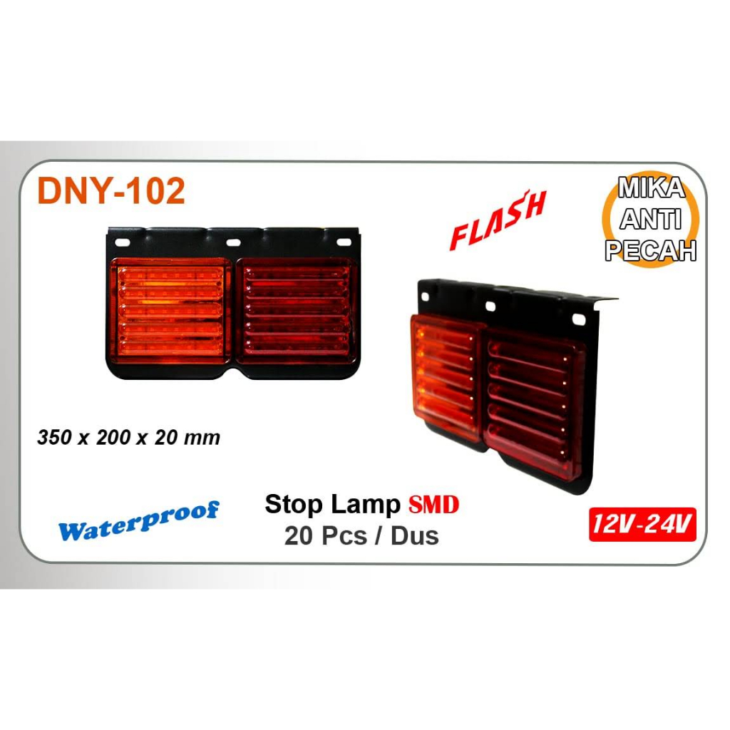 LAMPU STOP REM TRUK SMD LED FUSO HINO DNY-102 24 VOLT ANTI PECAH / AIR SET