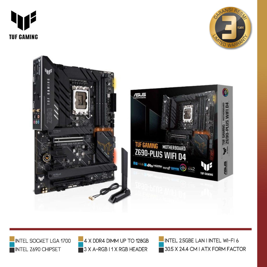 ASUS TUF GAMING Z690-PLUS WIFI D4 | Intel Z690 LGA 1700 DDR4 ATX