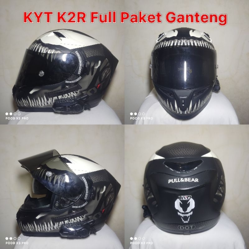 KYT K2R K2 RIDER VENOM BLACK DOFF GUNMETAL