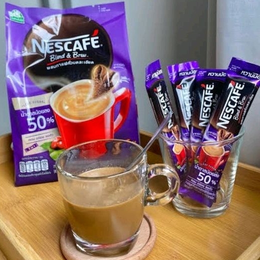 Nescafe Blend and Brew 0% Sugar dan 50% Sugar Certified Halal Thailand