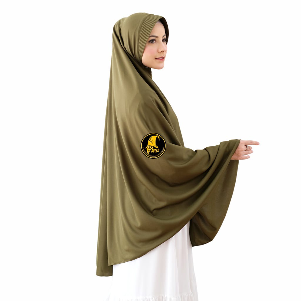 Hijab Khimar Bergo Hamidah Jumbo XXL Spandek Jersey | Jilbab Mukena Bergo Simple Pad XXL Spandek Jer
