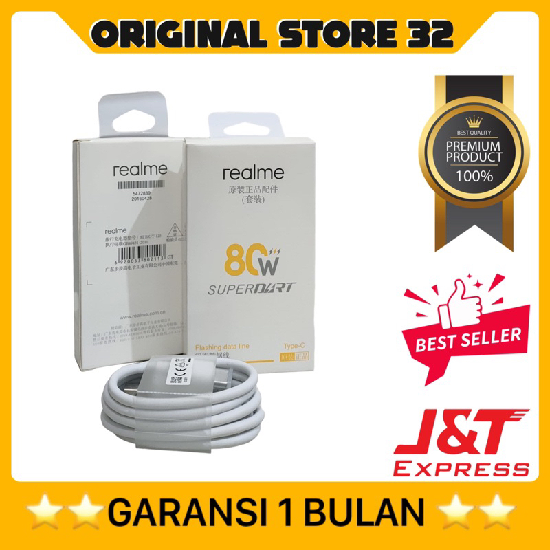 Kabel Data Kabel Realme 80 Watt Super dart Tipe Original