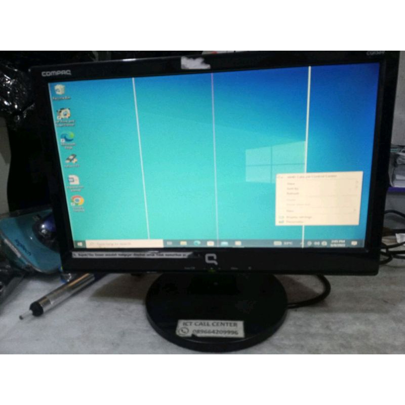 monitor lcd komputer hp 16 minus