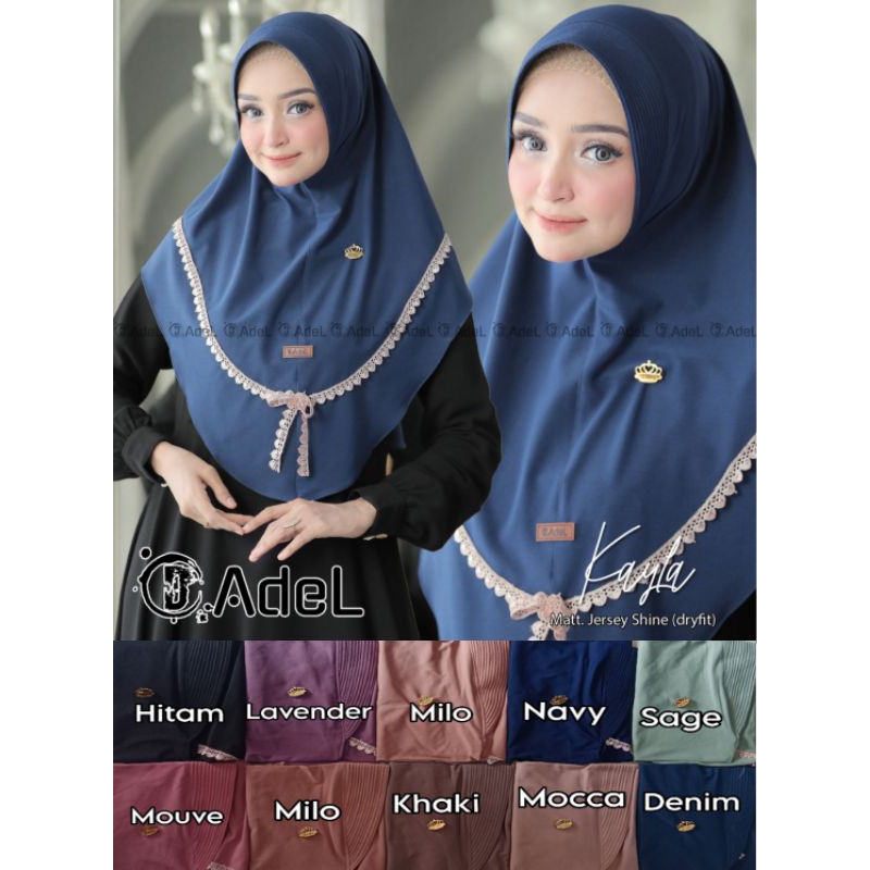Kayla adel hijab instan pita renda jilbab instan pita renda hijab kayla ori adel jilbab kayla adel b
