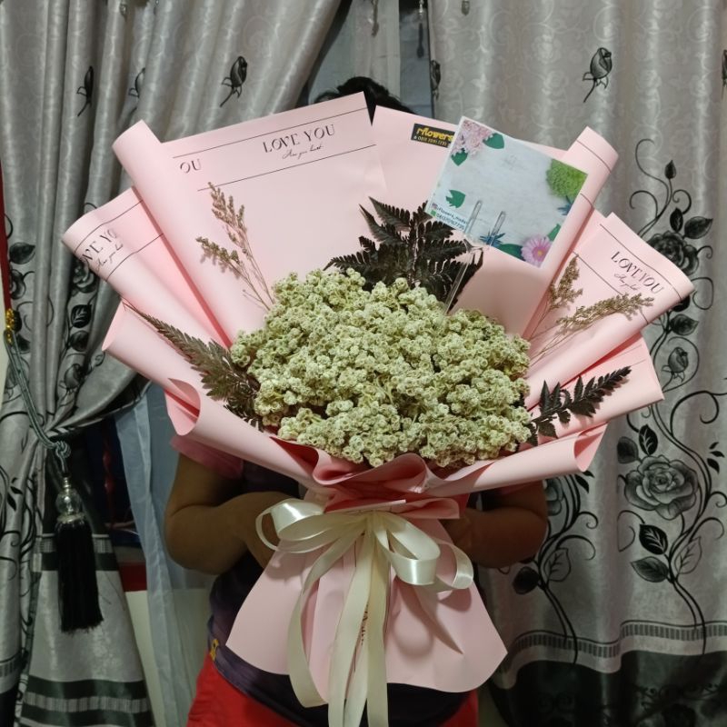 buket full edelweis gift wisuda ulang tahun valentine