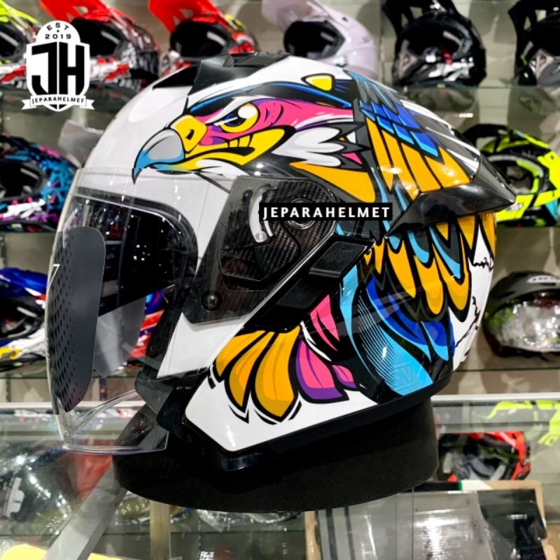 Helm Half Face RSV SV 300 Double Visor Motif Candy Birds Original | RSV SV300 Half Face Double Visor