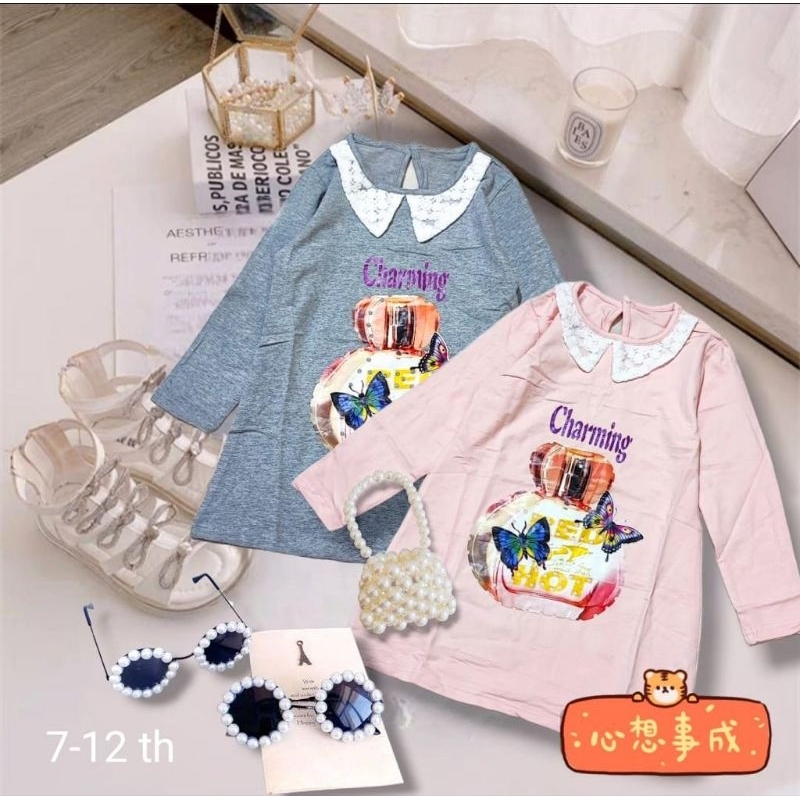 BAJU TUNIK IMPORT ANAK PEREMPUAN USIA 7_12 T