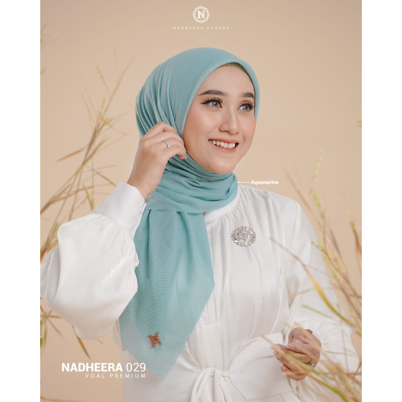 Nadheera 029 Nadheera Luxury // N029 // Hijab Segiempat Polos // Hijab segiempat Voal Terbaru