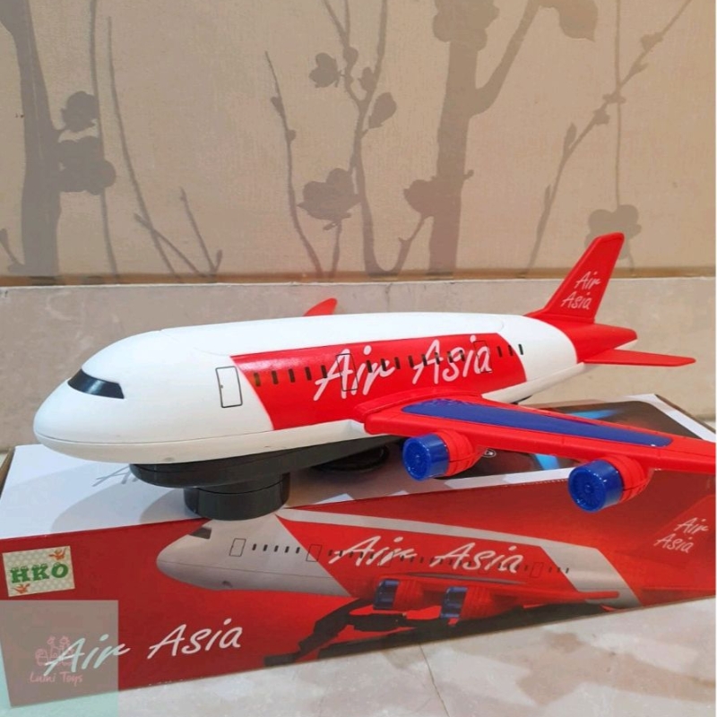 Mainan Pesawat Airasia Baterai Light & Sound