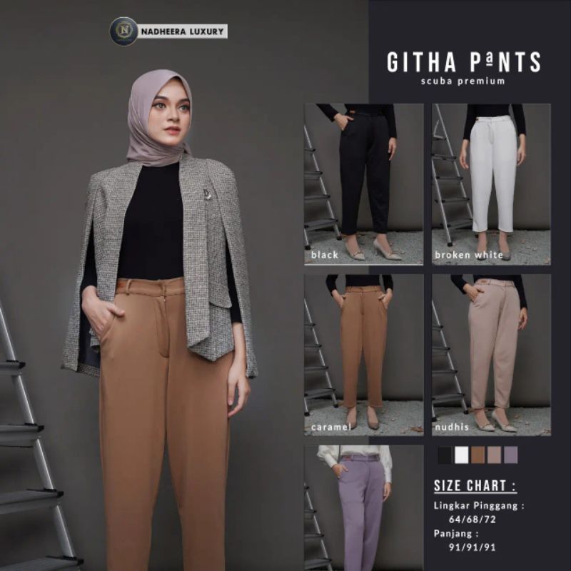 GITHA PANTS by Nadheera Luxury [ NEW - ND Pants Series ] Celana Nadheera Luxury