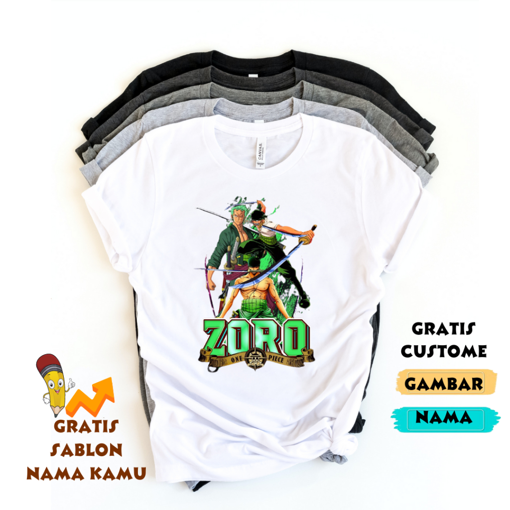 BAJU KAOS ANAK ANIME ZOR / BAJU KASO ANAK ANIME / CUSTOMEKU