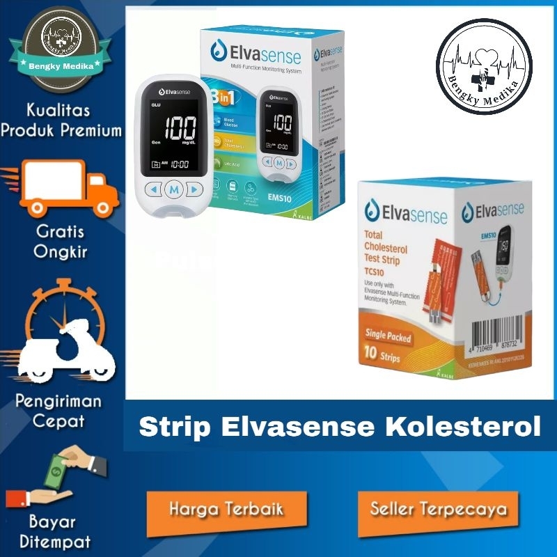 Strip Elvasense Kolestrol  Refill Elvasense Kolestrol  Strip Elvasense GCU