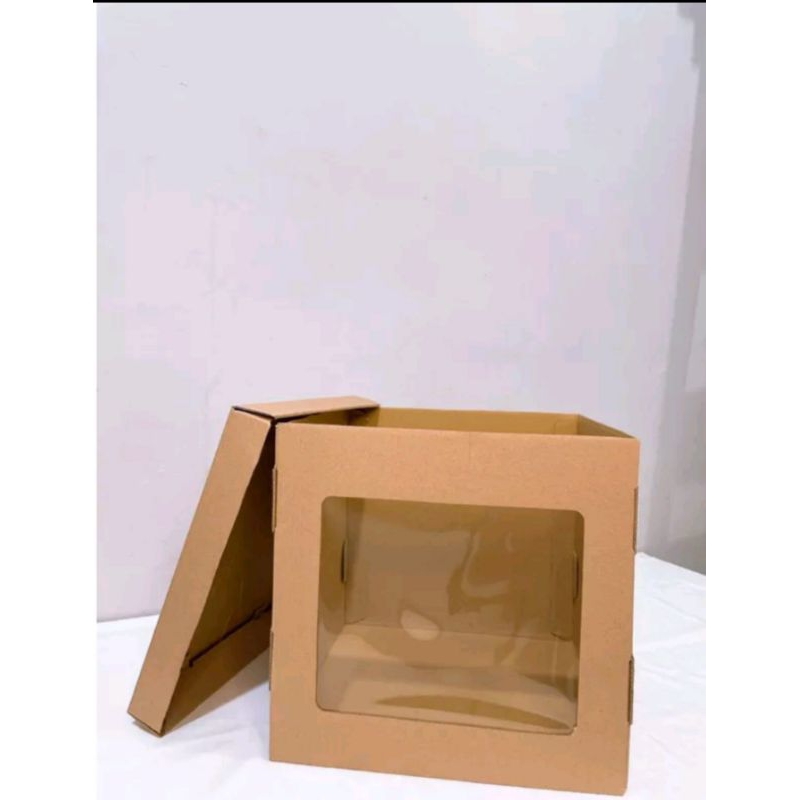 

0corrugated box kotak kue 30x30x30cm dus packaging kotak hampers mika