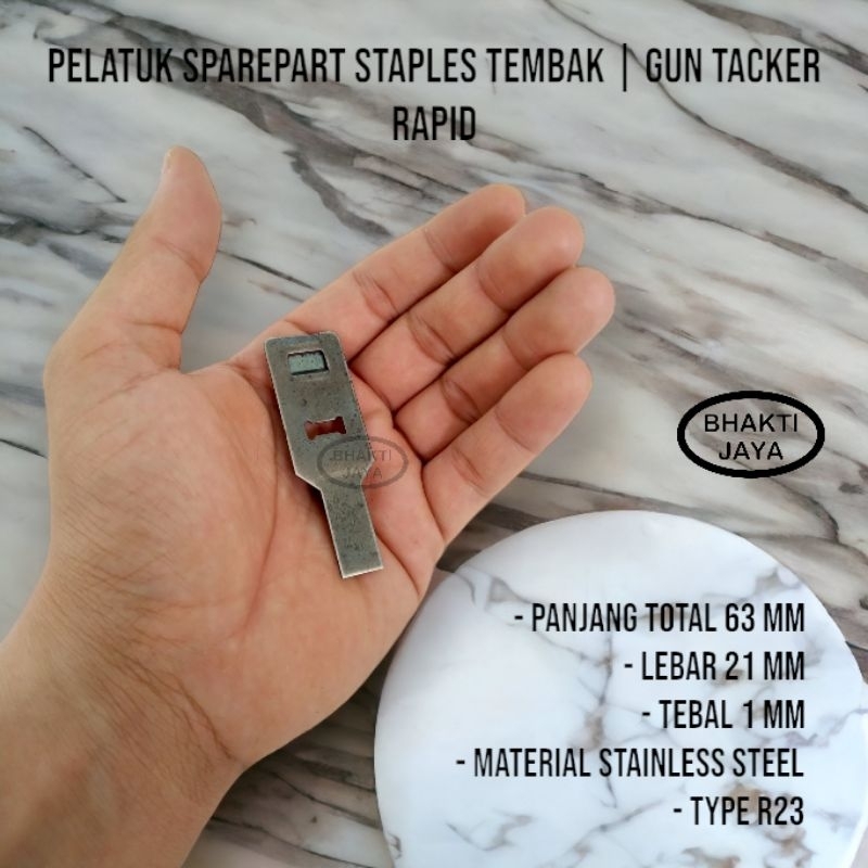 

Pelatuk Sparepart Staples Tembak | Gun Tacker Rapid | R23 | 63×21 mm