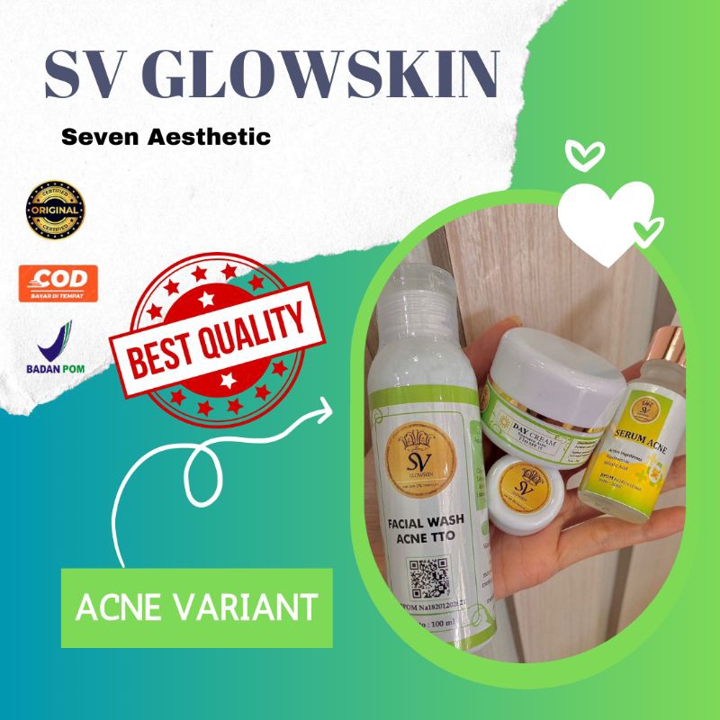 SV GLOW ACNE SERIES/ PAKET  SV GLOWSKIN KULIT JERAWAT SKINCARE WAJAH